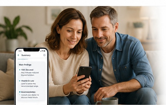 Dvojica pokojne prechádza vysvetlenie zdravotných výsledkov v mobile